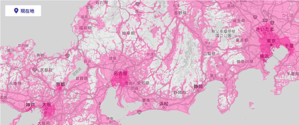 楽天回線提供エリア