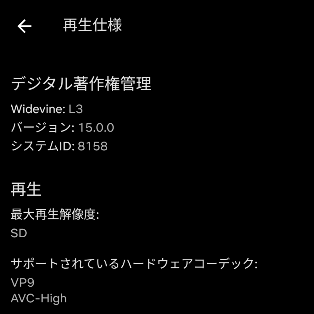 A9 ProでのNetflix再生仕様