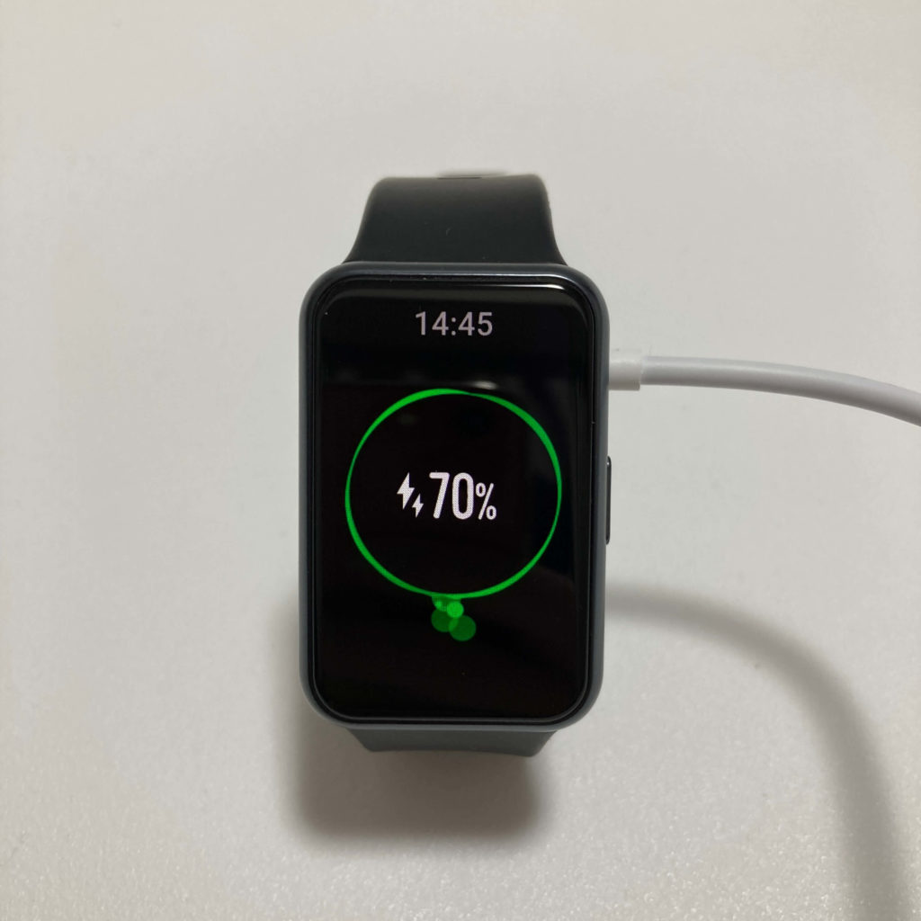 HUAWEI Watch FITの急速充電
