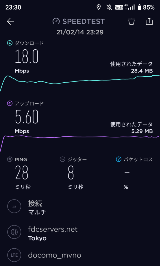 BISONの通信チェック