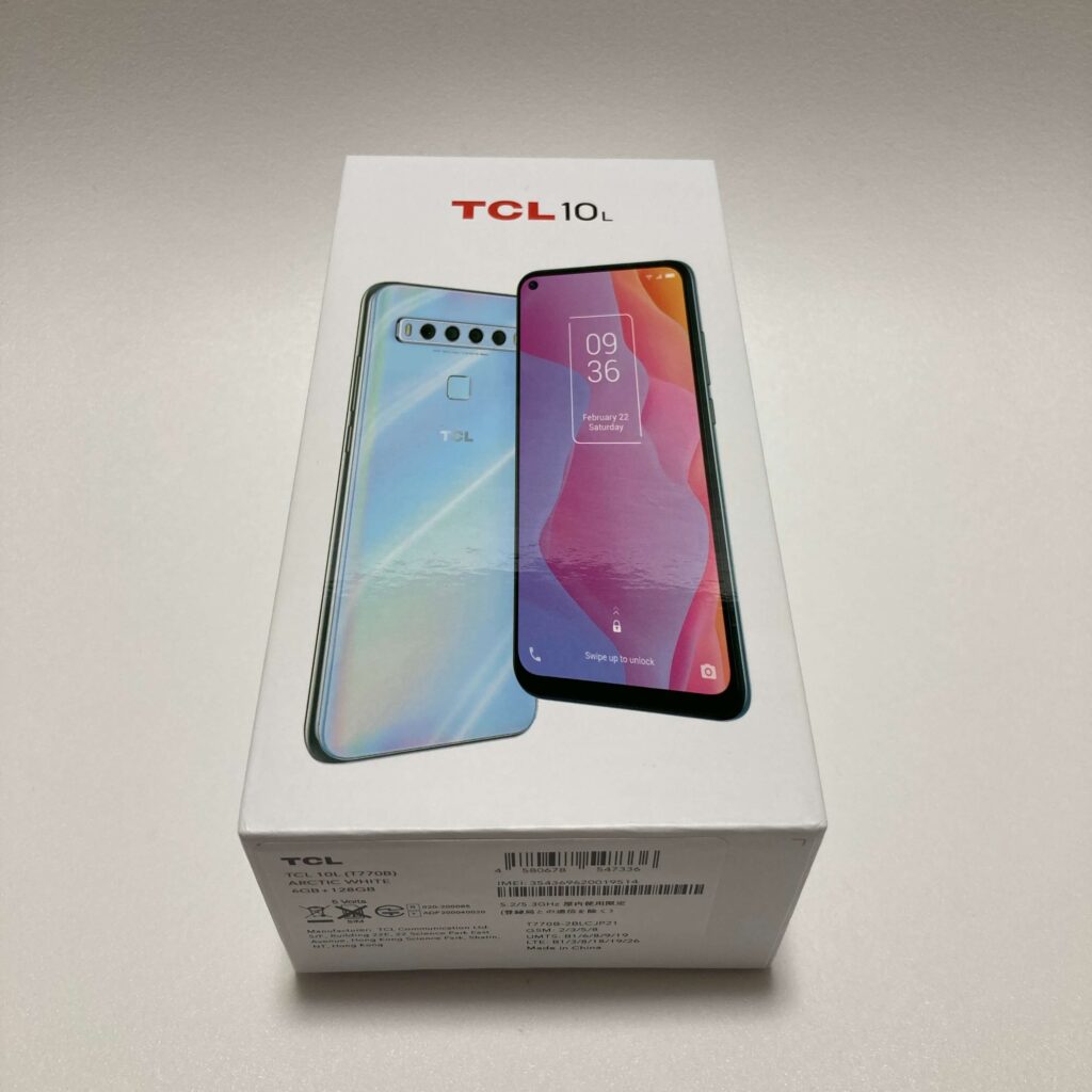 TCL 10 Liteの外箱