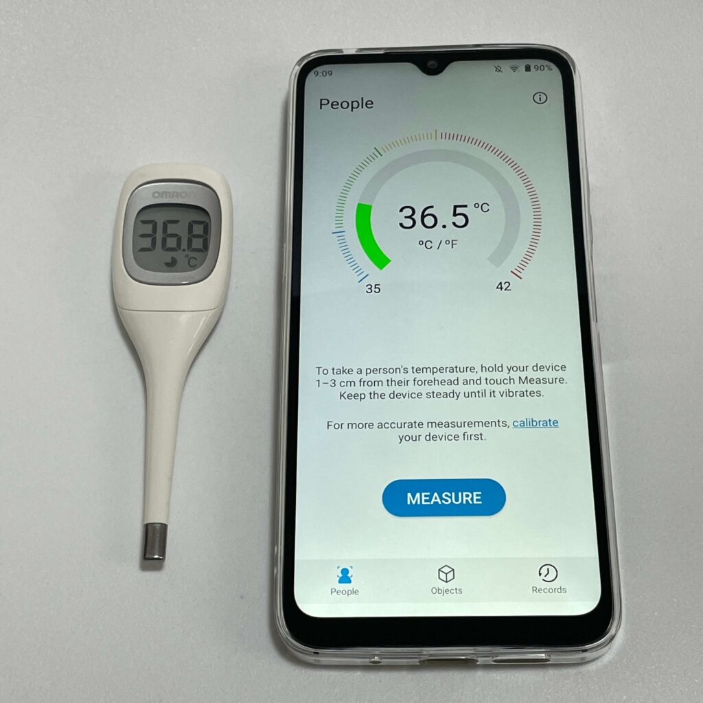 UMIDIGI A11の体温計機能