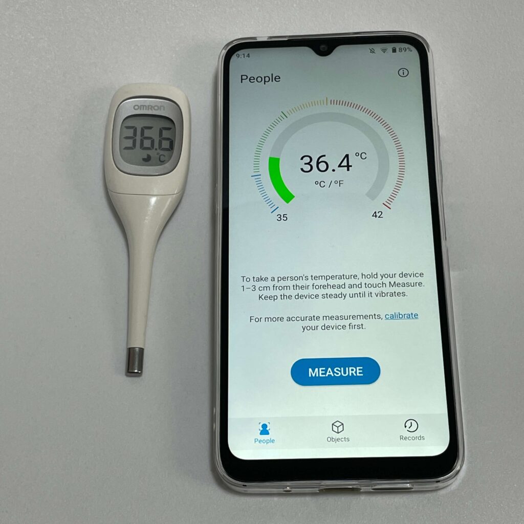 UMIDIGI A11の体温計機能