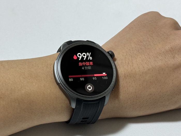 Amazfit BalanceのSpO2自動計測