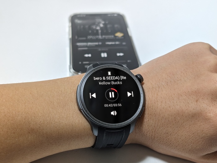 Amazfit Balanceの音楽操作