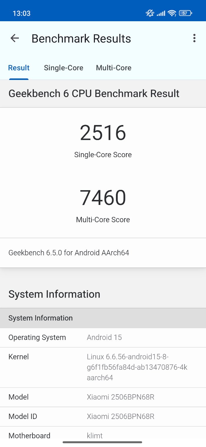 Xiaomi 15T Proのベンチマークスコア
