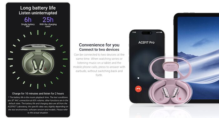 ACEFAST ACEFIT Proのバッテリー持ち