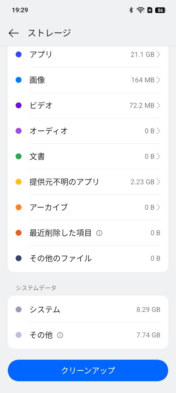OPPO A5 5Gのストレージ容量