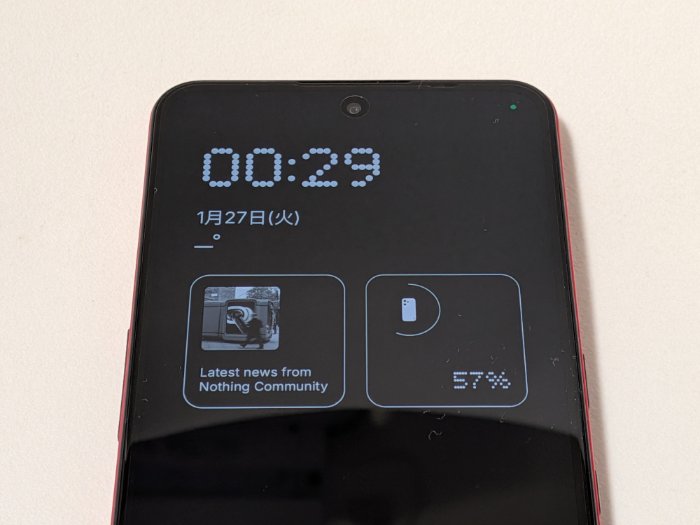 Nothing Phone (3a) Liteのディスプレイ常時表示