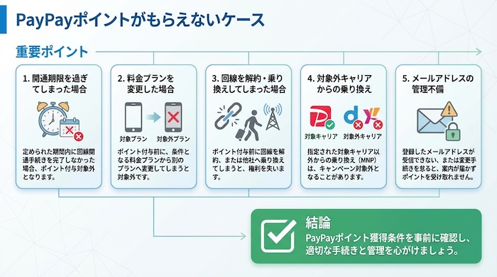 PayPayポイントがもらえないケース