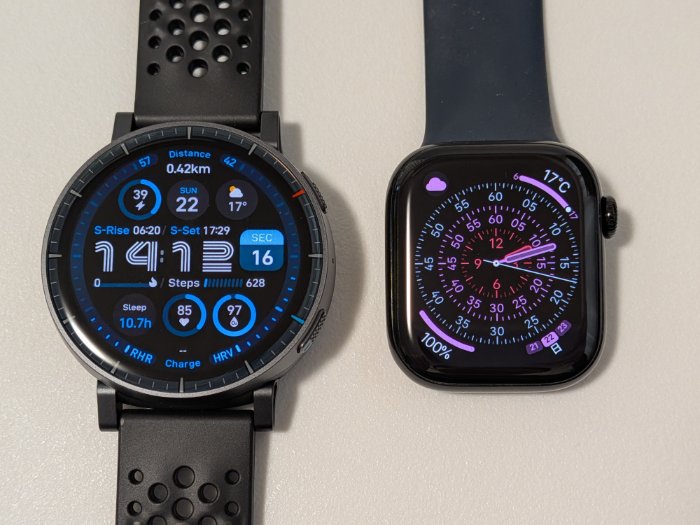 Apple Watchとのサイズ比較