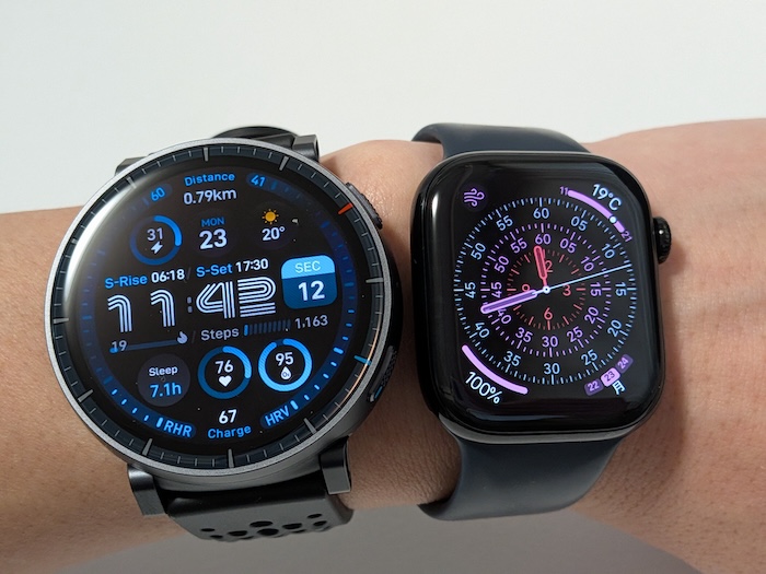 Amazfit Active MaxとApple Watchの比較