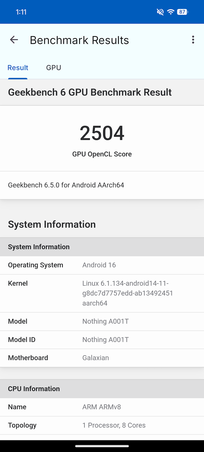Nothing Phone (3a) Liteのベンチマークスコア