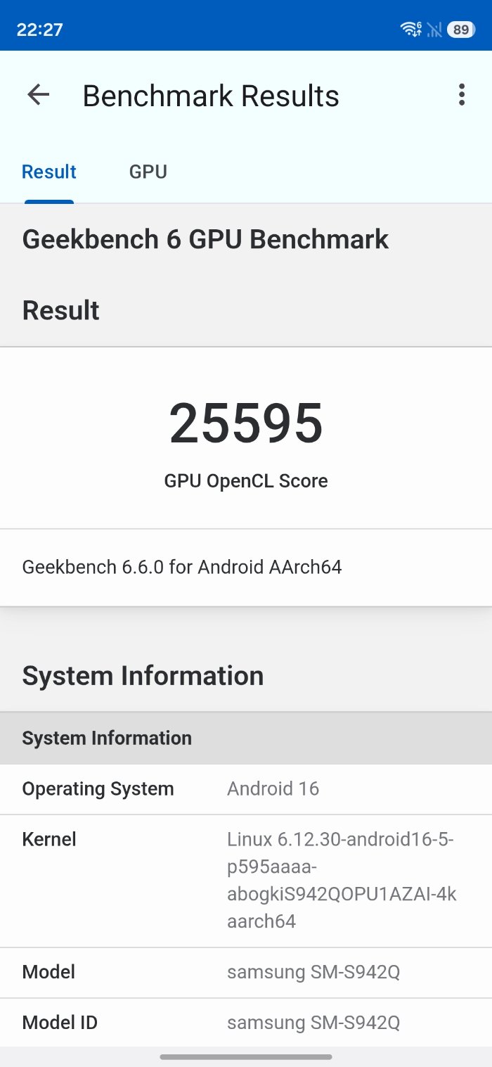 Galaxy S26のベンチマークスコア