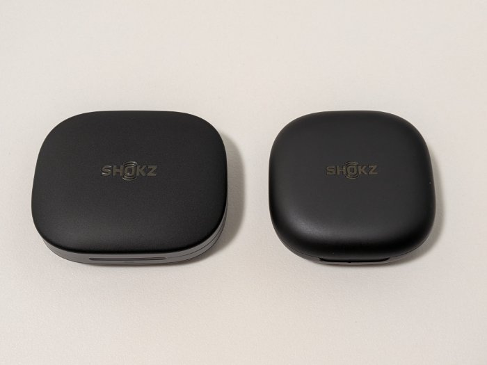 Shokz OpenFit ProとFit 2+のサイズを比較