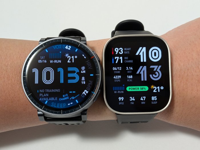Amazfit Bip MaxとAmazfit Active Maxの比較