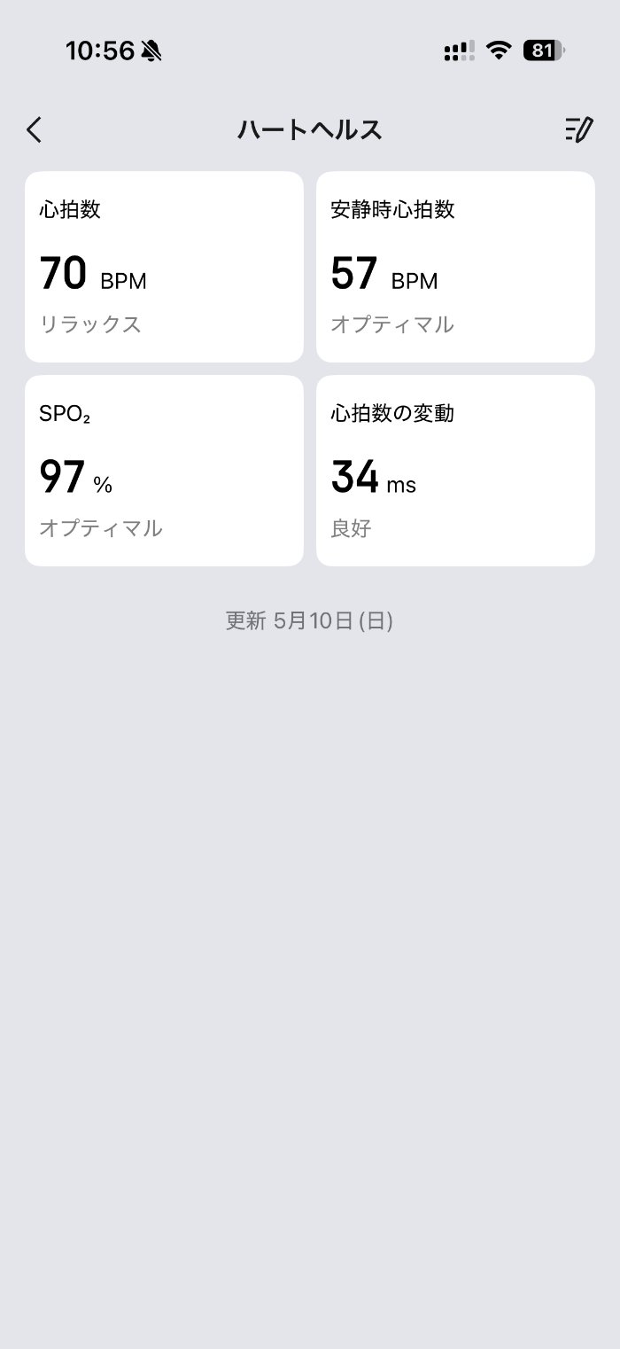 Amazfit Bip Maxのハートヘルス