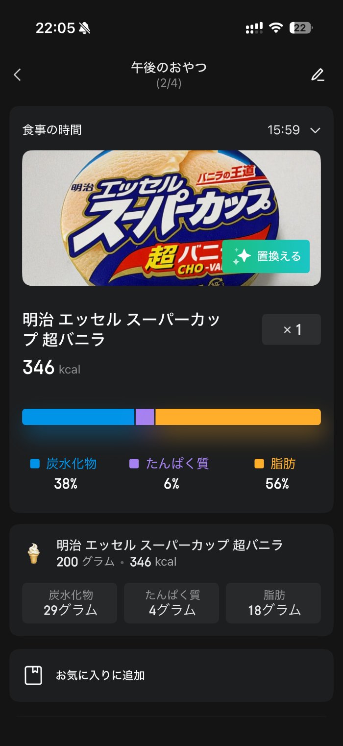 Amazfit Bip Maxの食事記録AI