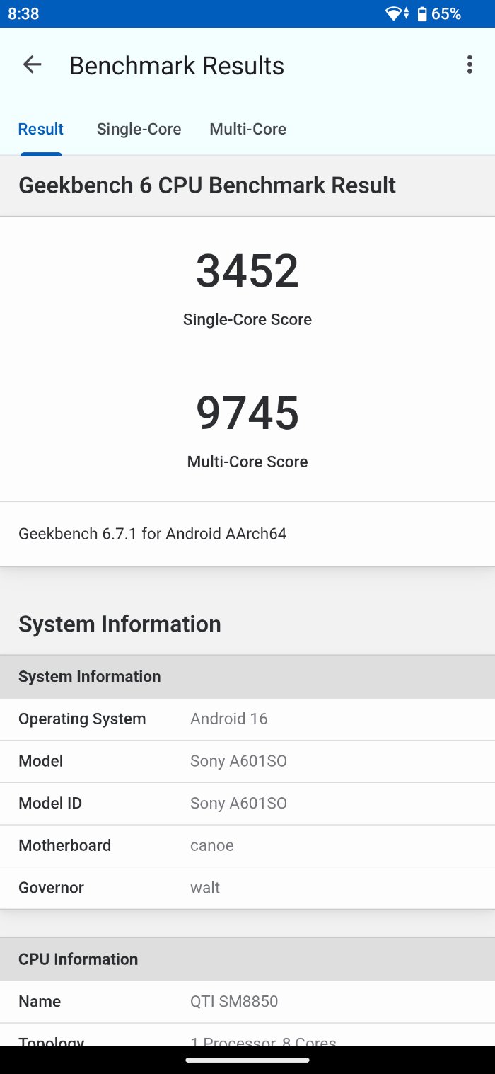 Xperia 1 VIIIのベンチマークスコア