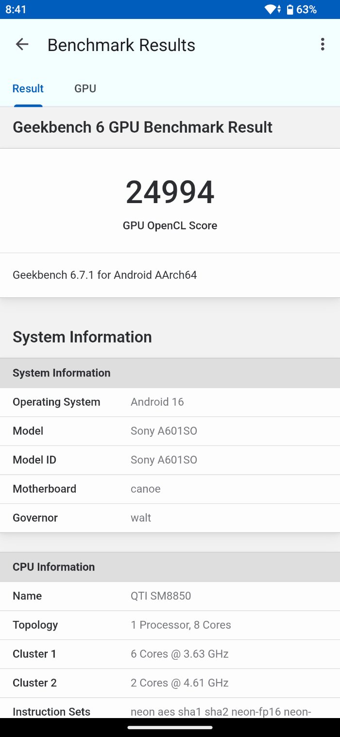 Xperia 1 VIIIのベンチマークスコア