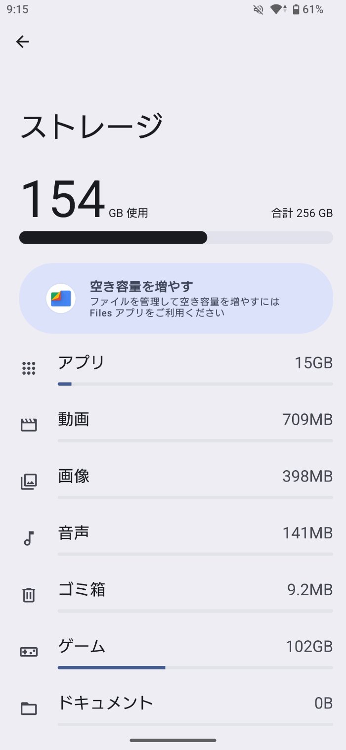 Xperia 1 VIIIのストレージ容量