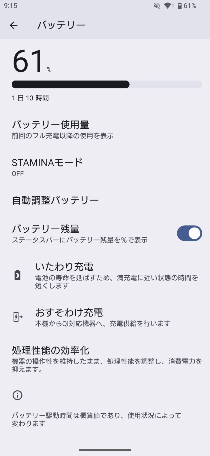 Xperia 1 VIIIのいたわり充電