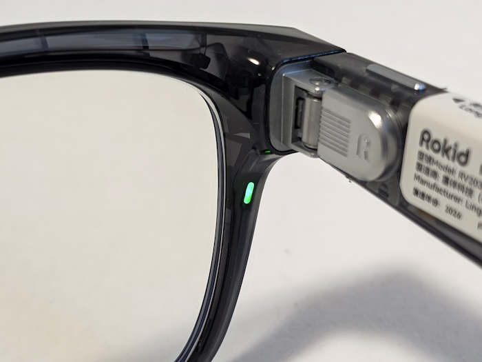 Rokid Ai Glasses StyleのLEDインジケーター
